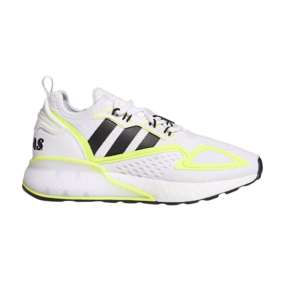 Adidas ZX 2K Boost J White Solar Yellow