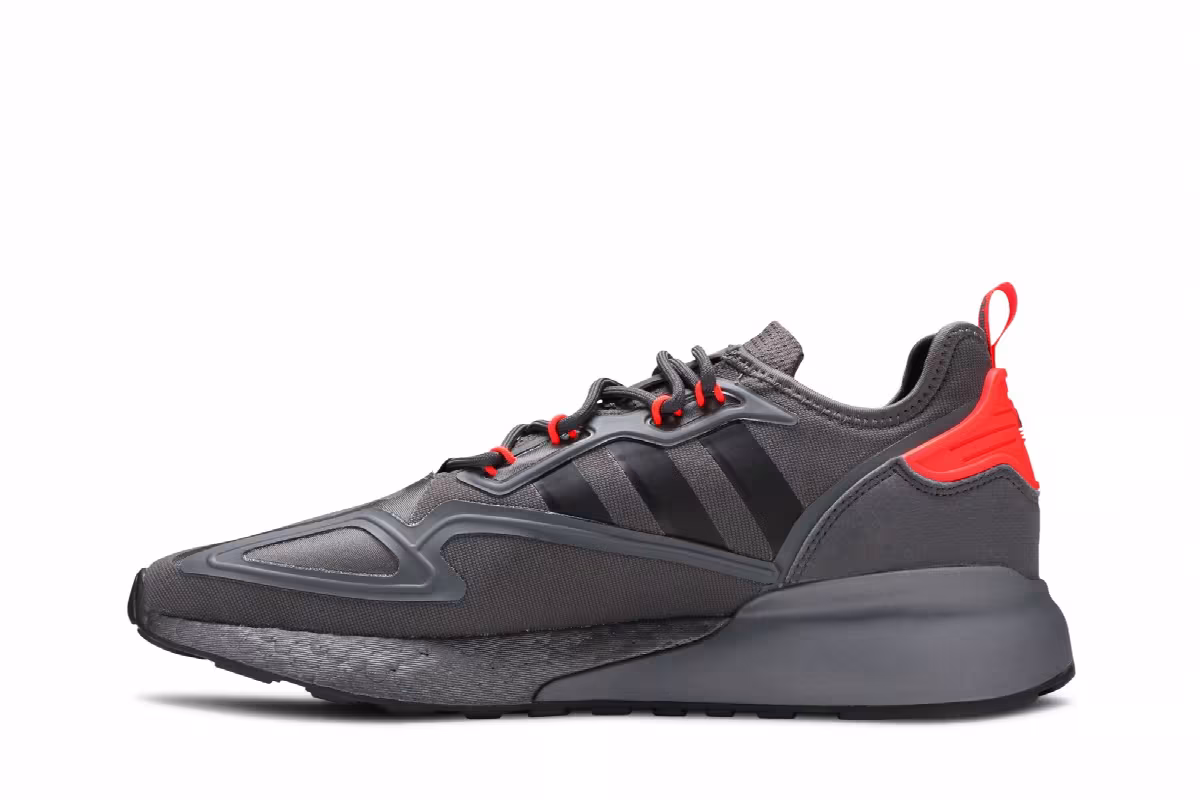 Adidas ZX 2K Boost Grey Solar Red, view 4