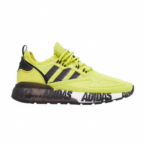 Adidas ZX 2K Boost J 'Bold Logo Graphic - Acid Yellow'