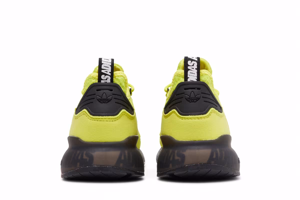 Adidas ZX 2K Boost J Bold Logo Graphic - Acid Yellow, view 7
