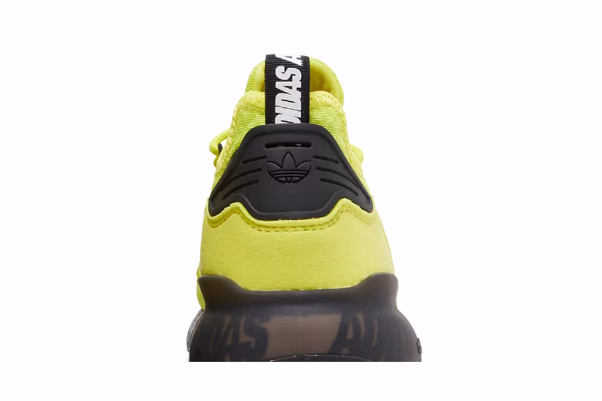 Adidas ZX 2K Boost J Bold Logo Graphic - Acid Yellow, view 8