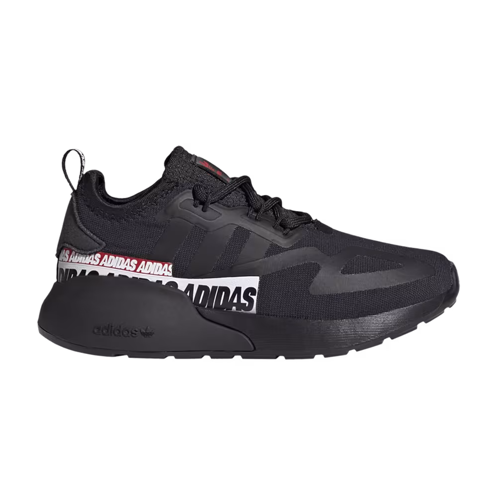 Adidas ZX 2K J Wordmark Heel Stripe - Black