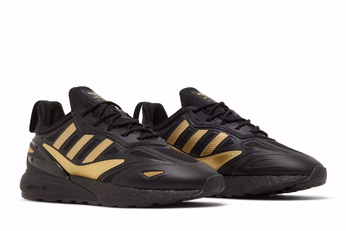adidas ZX 2K Boost 2.0 Black Gold Metallic, view 9