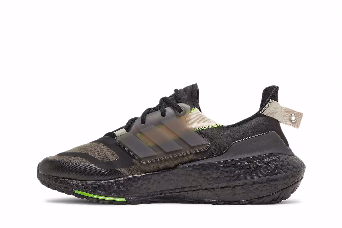 adidas UltraBoost 22 Cold.RDY Black Solar Yellow, view 4