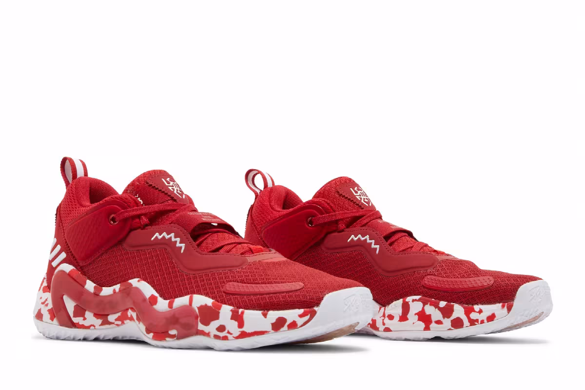 adidas D.O.N. Issue #3 Paint Smudge - Team Power Red, view 9