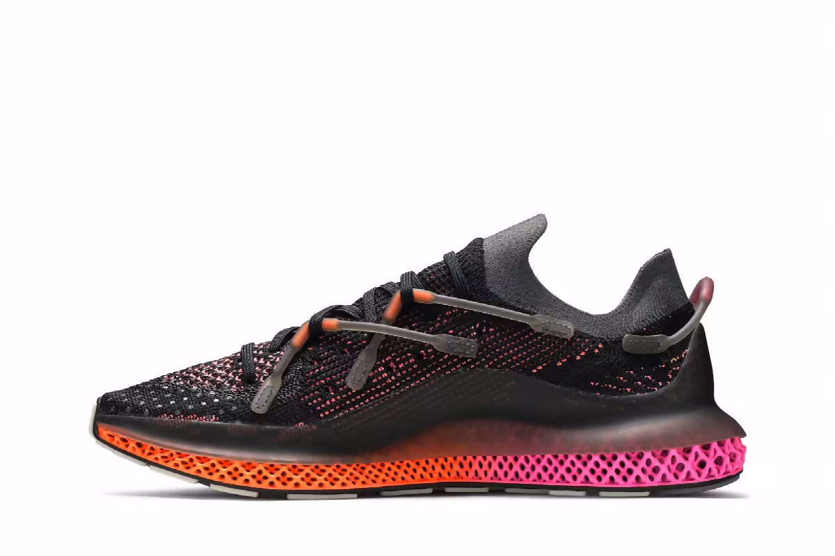 adidas 4D Fusio Black Orange Pink, view 4
