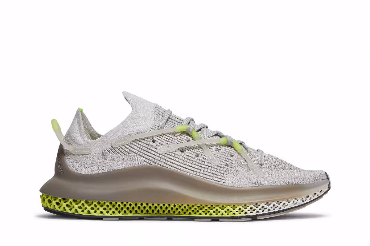 adidas 4D Fusio Grey Solar Yellow, view 2