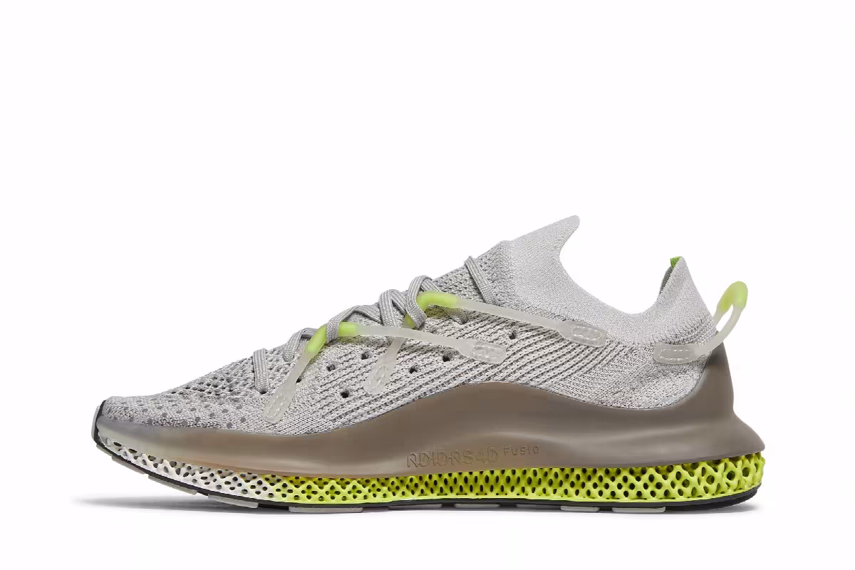 adidas 4D Fusio Grey Solar Yellow, view 4