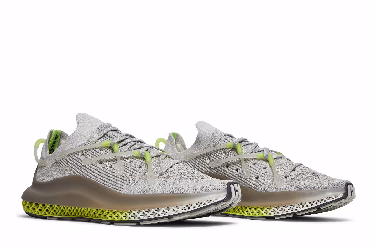 adidas 4D Fusio Grey Solar Yellow, view 9