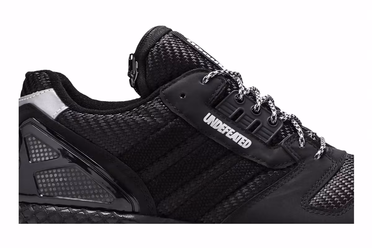 Undefeated x Neighborhood x adidas ZX 8000 Black Gum, view 3