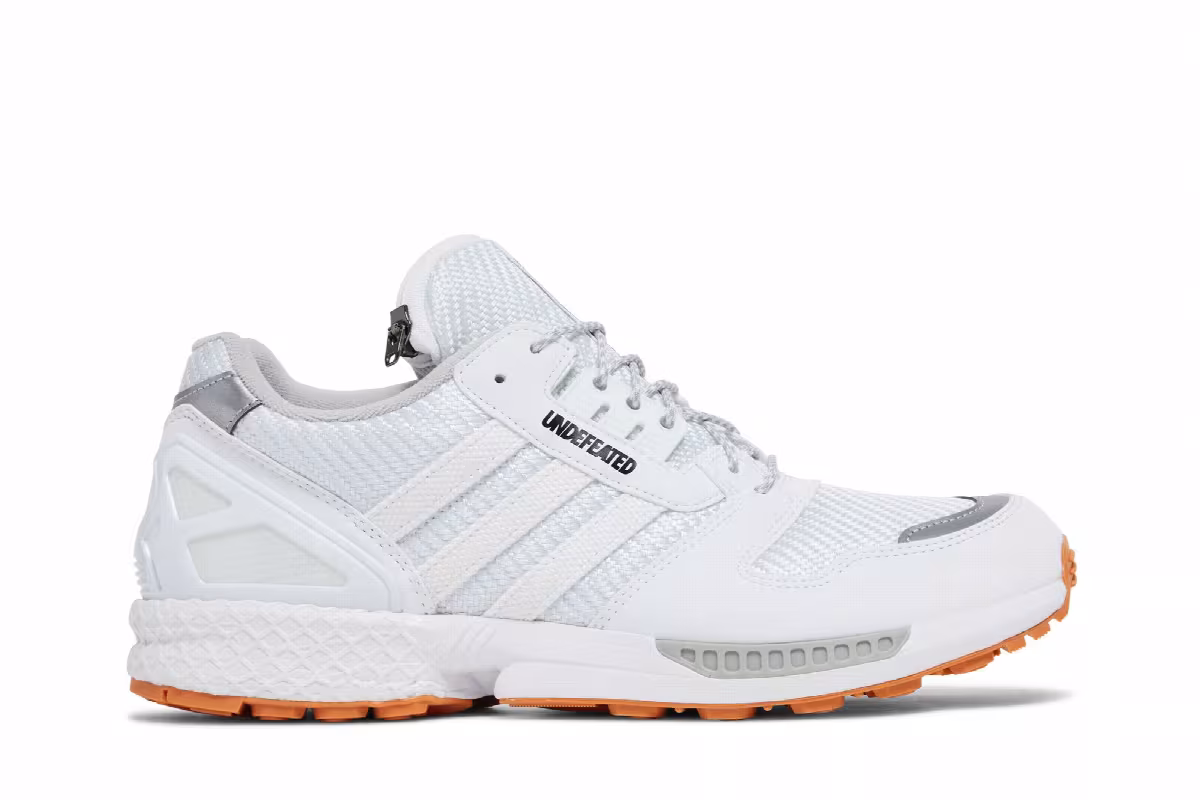 Undefeated x Neighborhood x adidas ZX 8000 White Gum, view 2