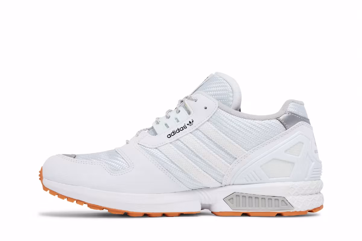 Undefeated x Neighborhood x adidas ZX 8000 White Gum, view 4