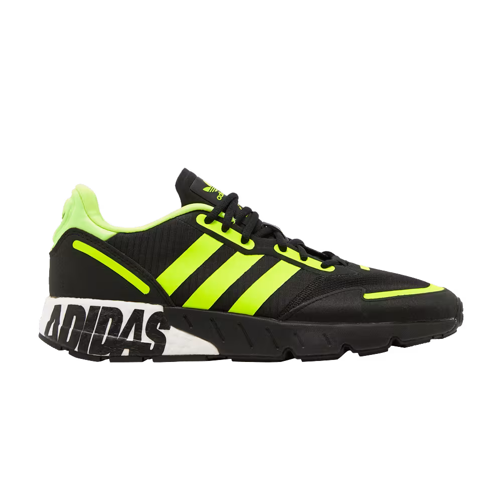 Adidas ZX 1K Boost Bold Logo Graphic - Black Solar Yellow