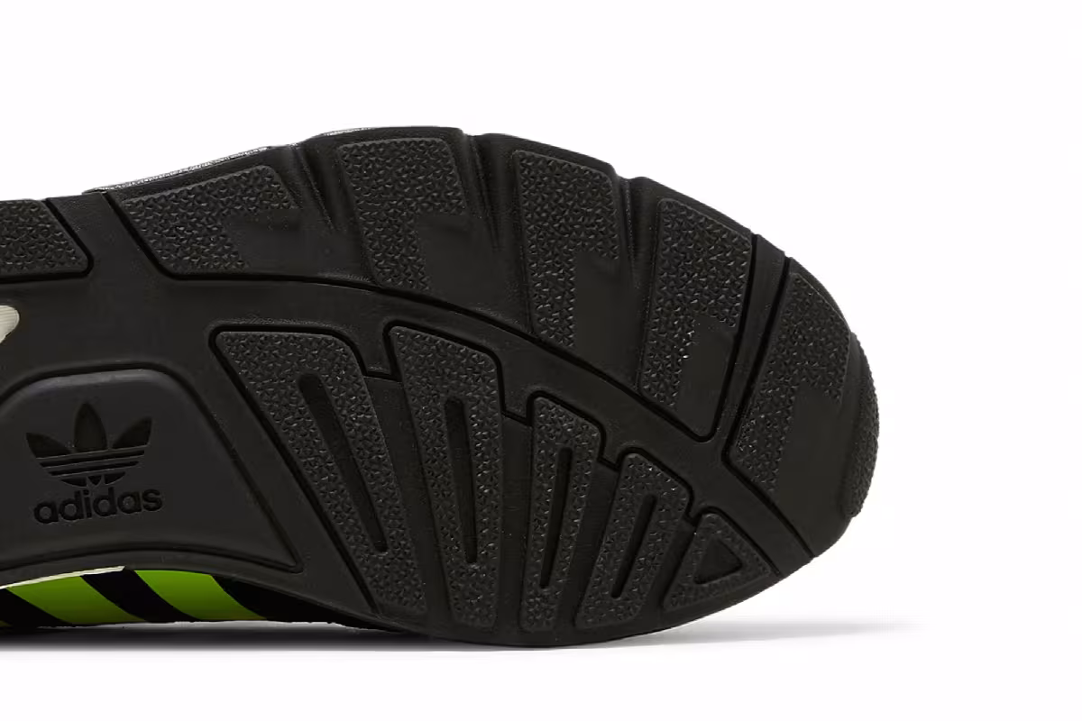 Adidas ZX 1K Boost Bold Logo Graphic - Black Solar Yellow, view 6
