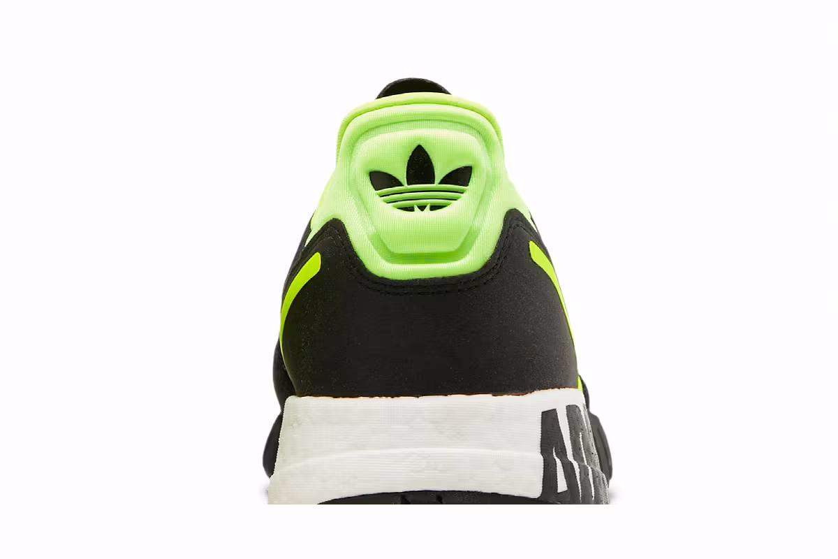 Adidas ZX 1K Boost Bold Logo Graphic - Black Solar Yellow, view 8