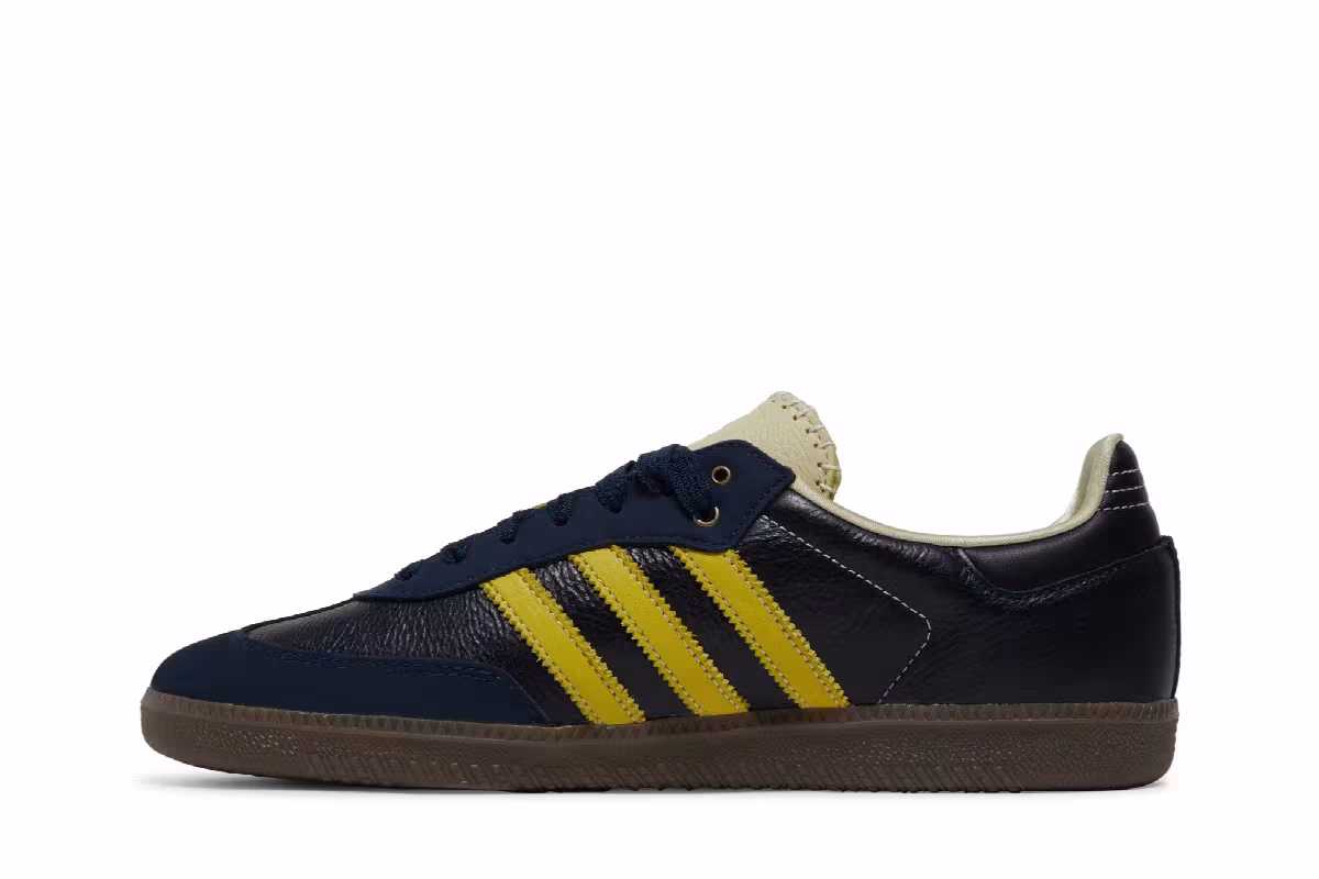 Wales Bonner x adidas Samba Collegiate Navy Yellow, view 4