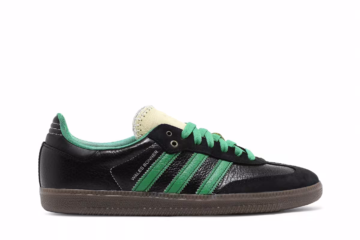 Wales Bonner x adidas Samba Black Green, view 2