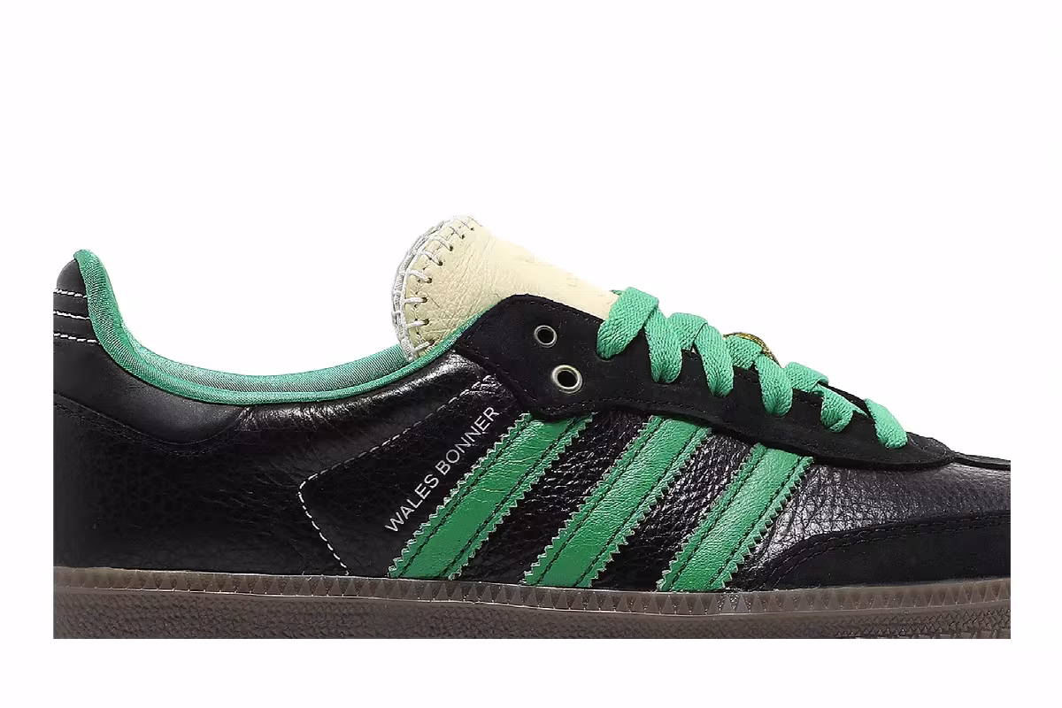 Wales Bonner x adidas Samba Black Green, view 3