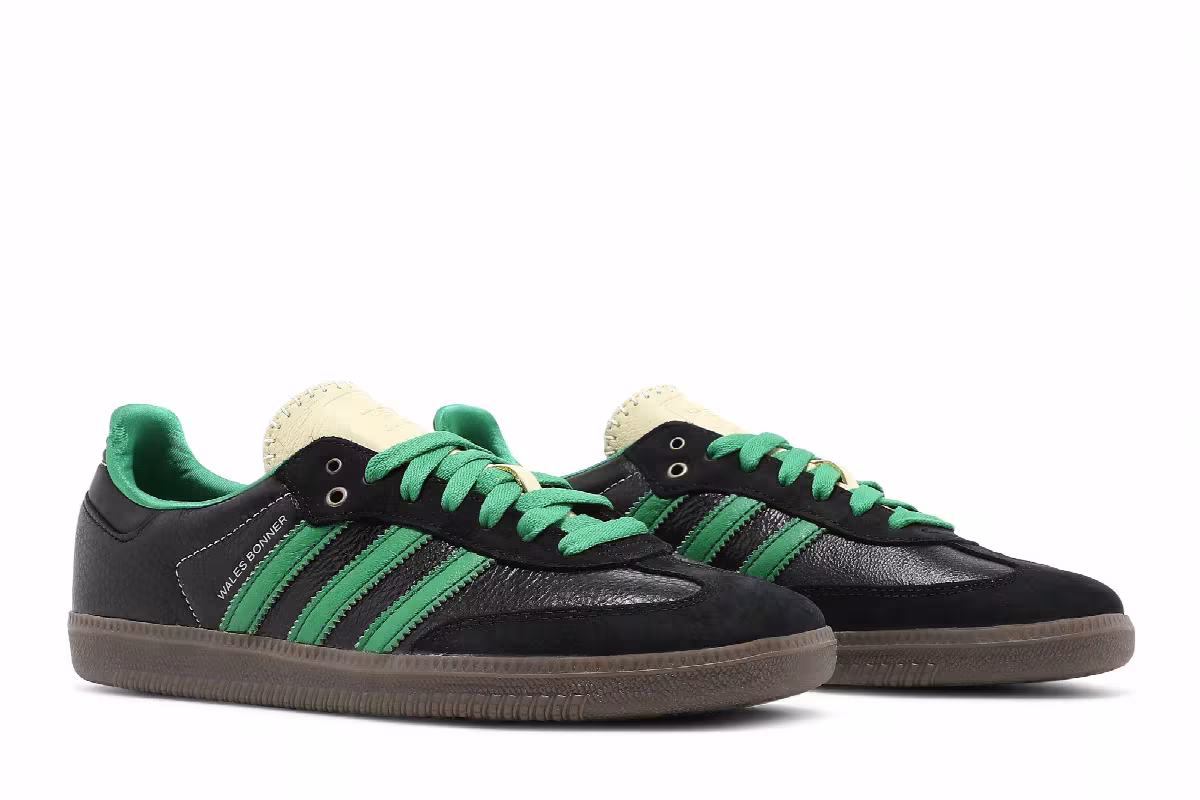 Wales Bonner x adidas Samba Black Green, view 9