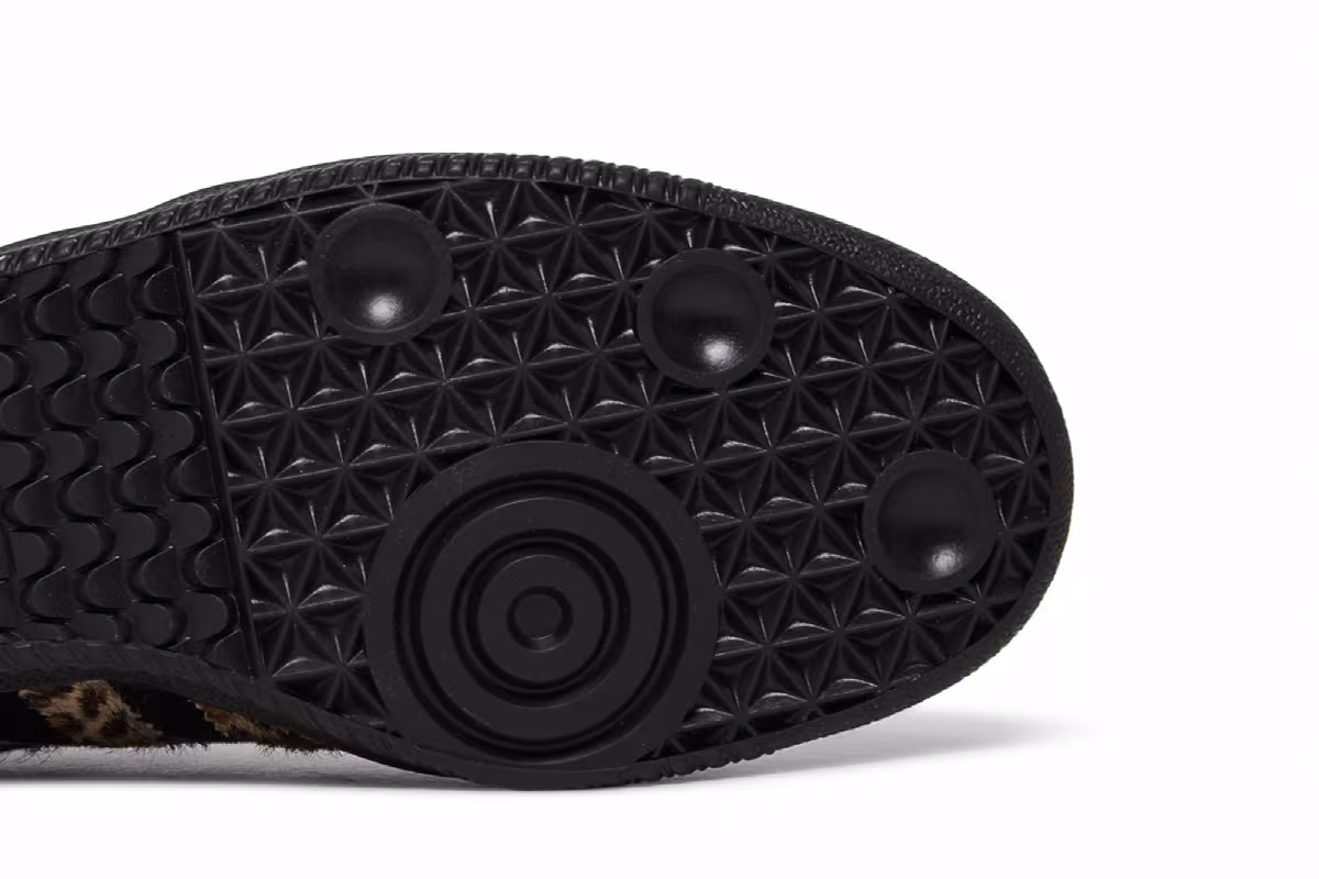 END. x Neighborhood x adidas Samba Black Leopard, view 6