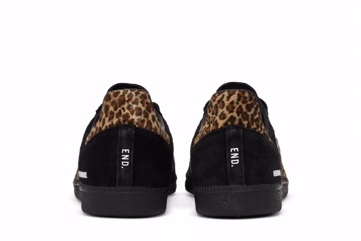END. x Neighborhood x adidas Samba Black Leopard, view 7