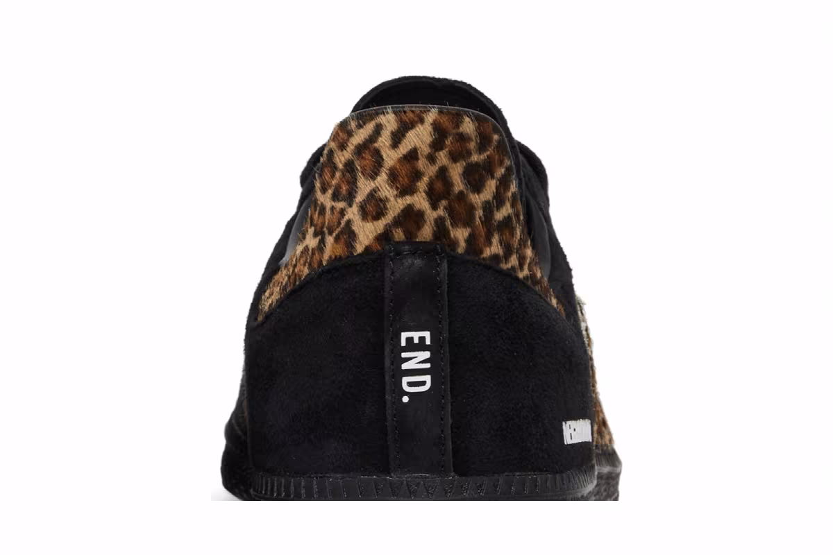 END. x Neighborhood x adidas Samba Black Leopard, view 8