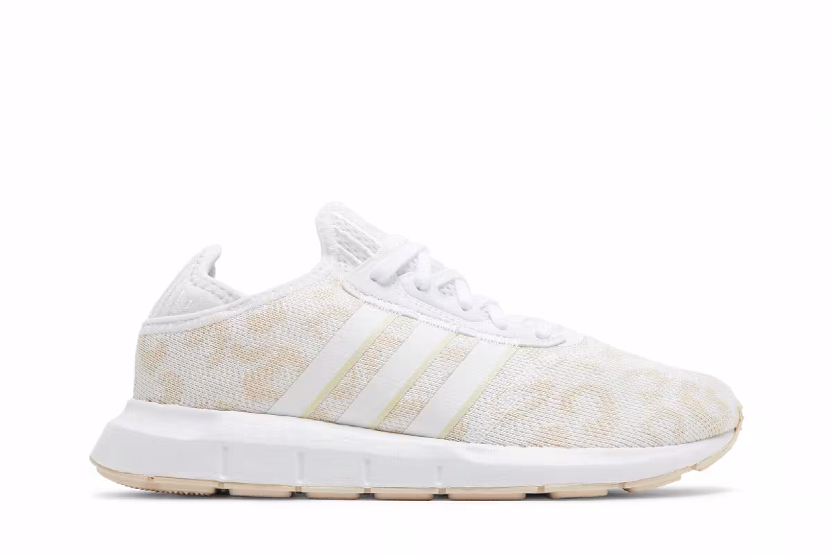 Adidas Women's Swift Run X Leopard - Halo Ivory, view 2