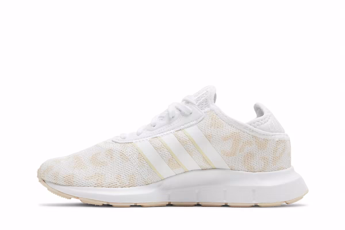 Adidas Women's Swift Run X Leopard - Halo Ivory, view 4