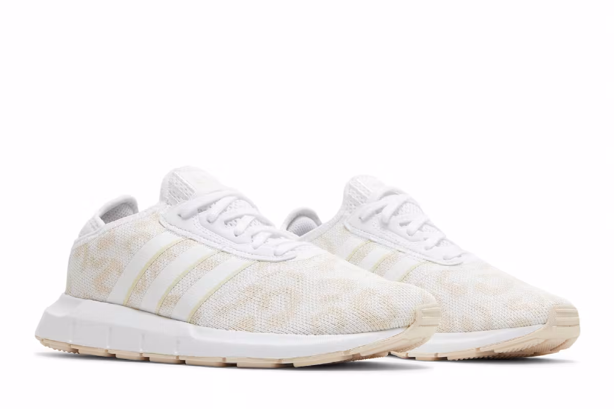 Adidas Women's Swift Run X Leopard - Halo Ivory, view 9