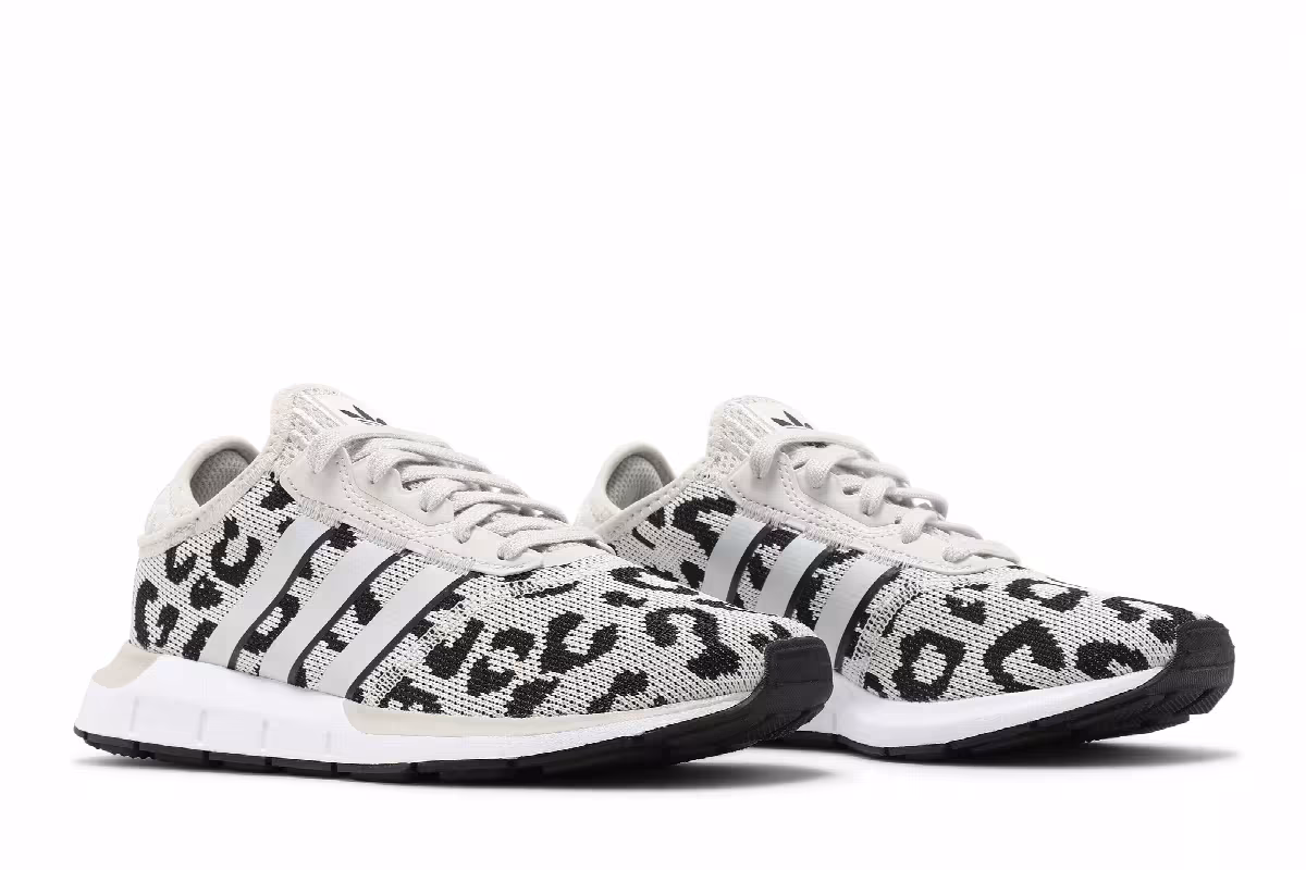 Adidas Women's Swift Run X Leopard - Black, view 9