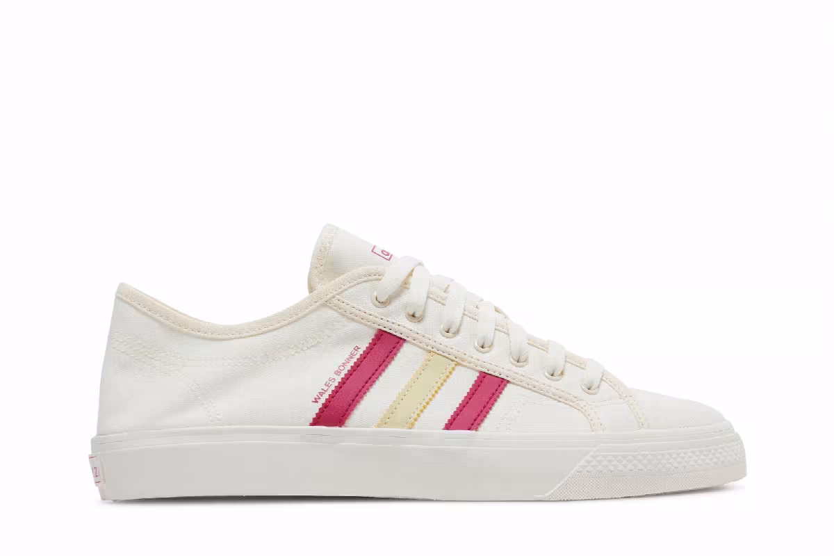 Wales Bonner x adidas Nizza Low Cream White Scarlet, view 2