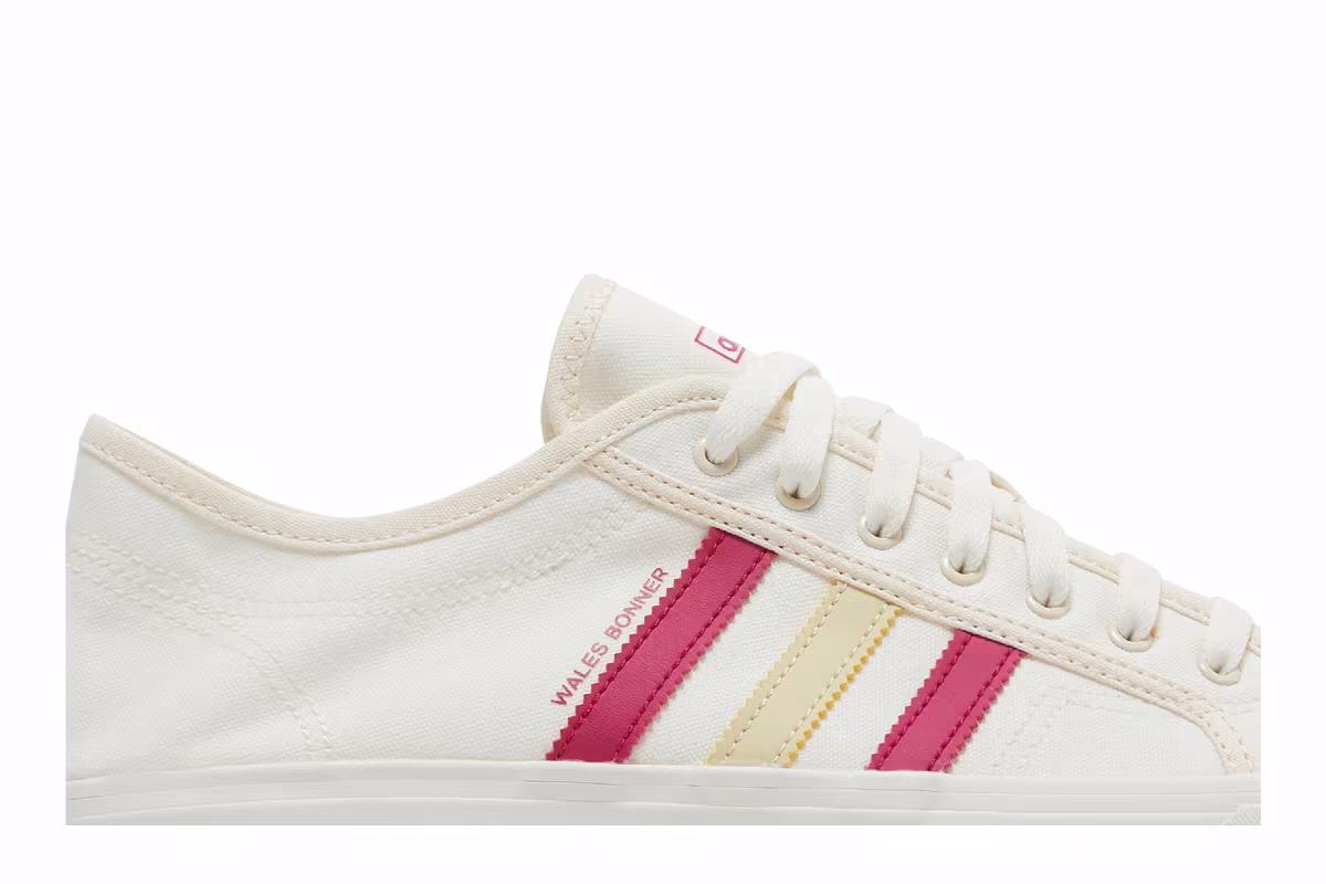 Wales Bonner x adidas Nizza Low Cream White Scarlet, view 3