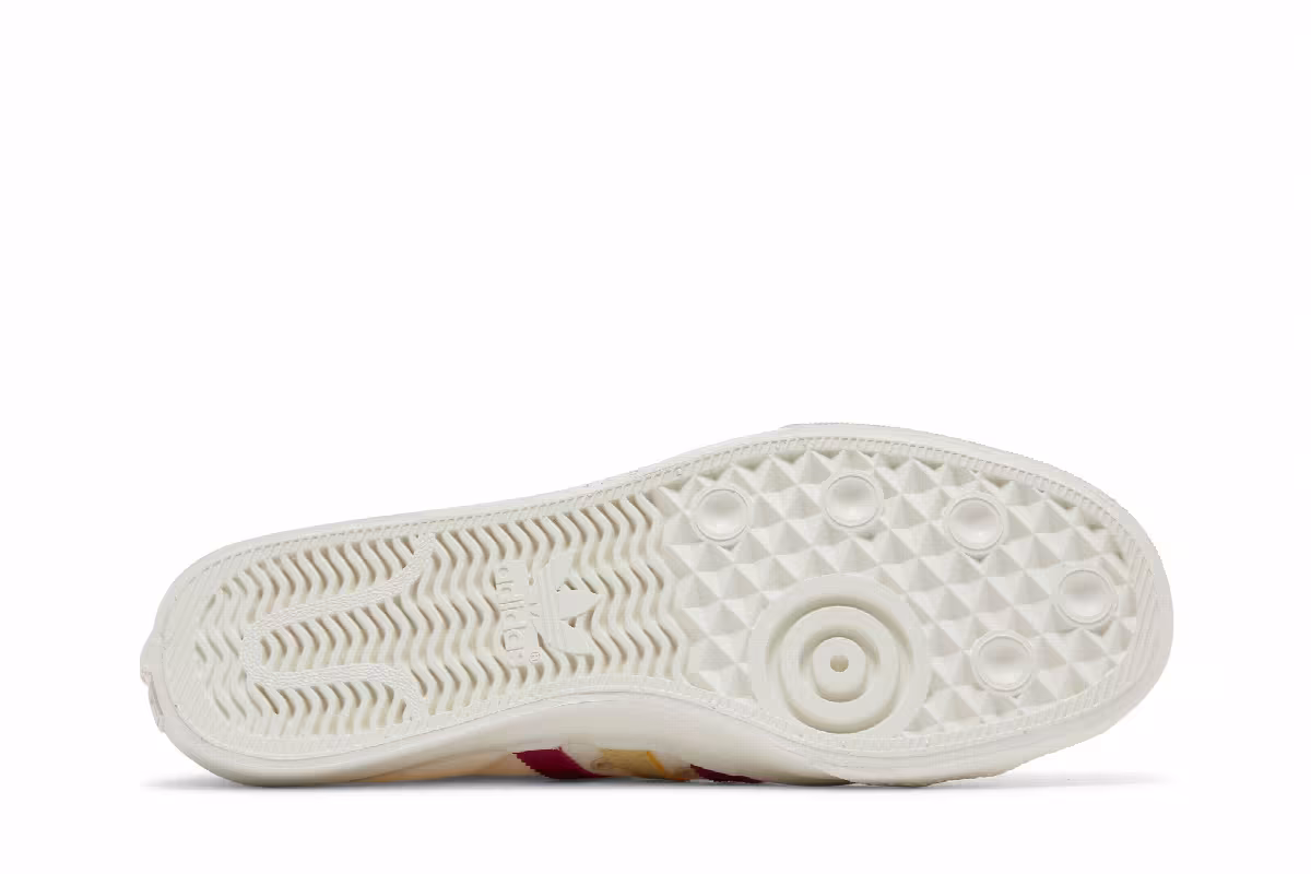 Wales Bonner x adidas Nizza Low Cream White Scarlet, view 5