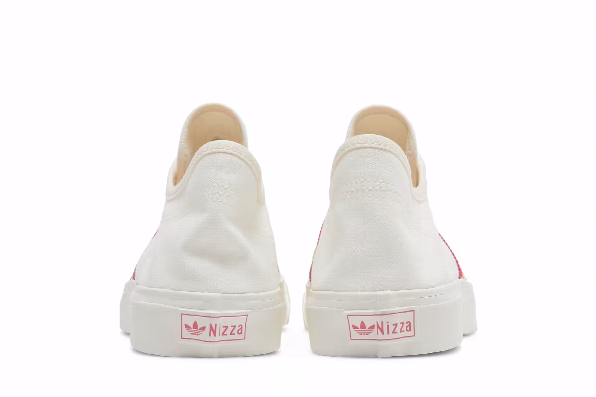 Wales Bonner x adidas Nizza Low Cream White Scarlet, view 7