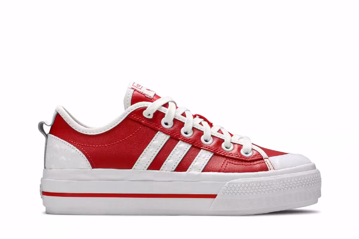 Adidas Women's Nizza RF Platform Heart Embossed - Scarlet, view 2
