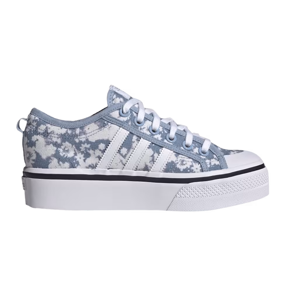 Adidas Women's Nizza Platform Low Bleached-Out Floral