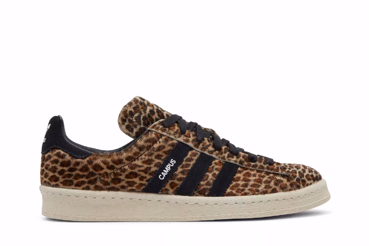 END. x Neighborhood x adidas Campus 80s Leopard, view 2