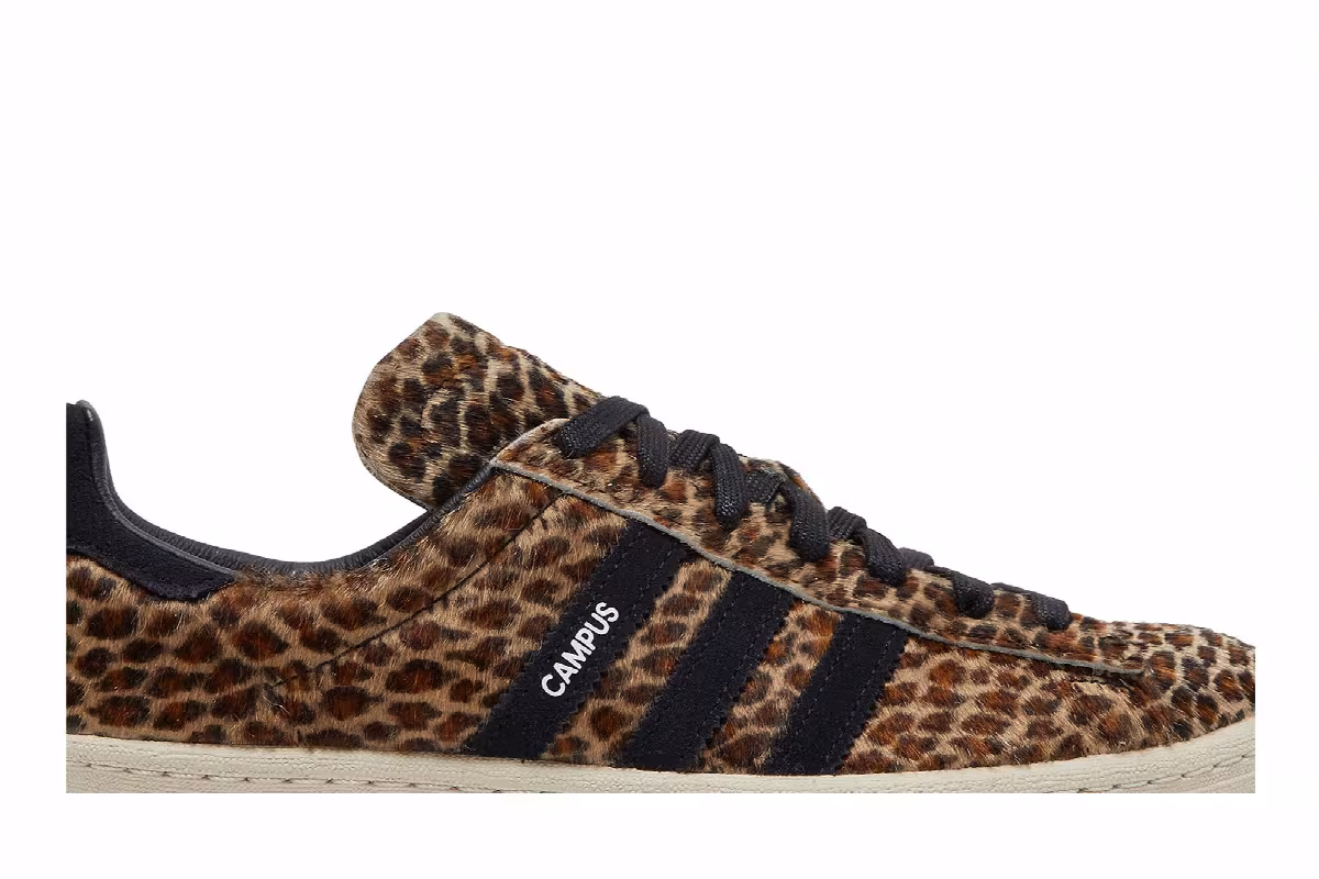 END. x Neighborhood x adidas Campus 80s Leopard, view 3