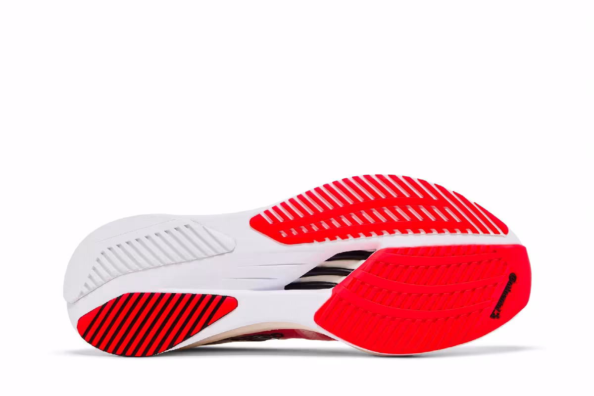 adidas Women's Adizero Boston 10 White Solar Red, view 5