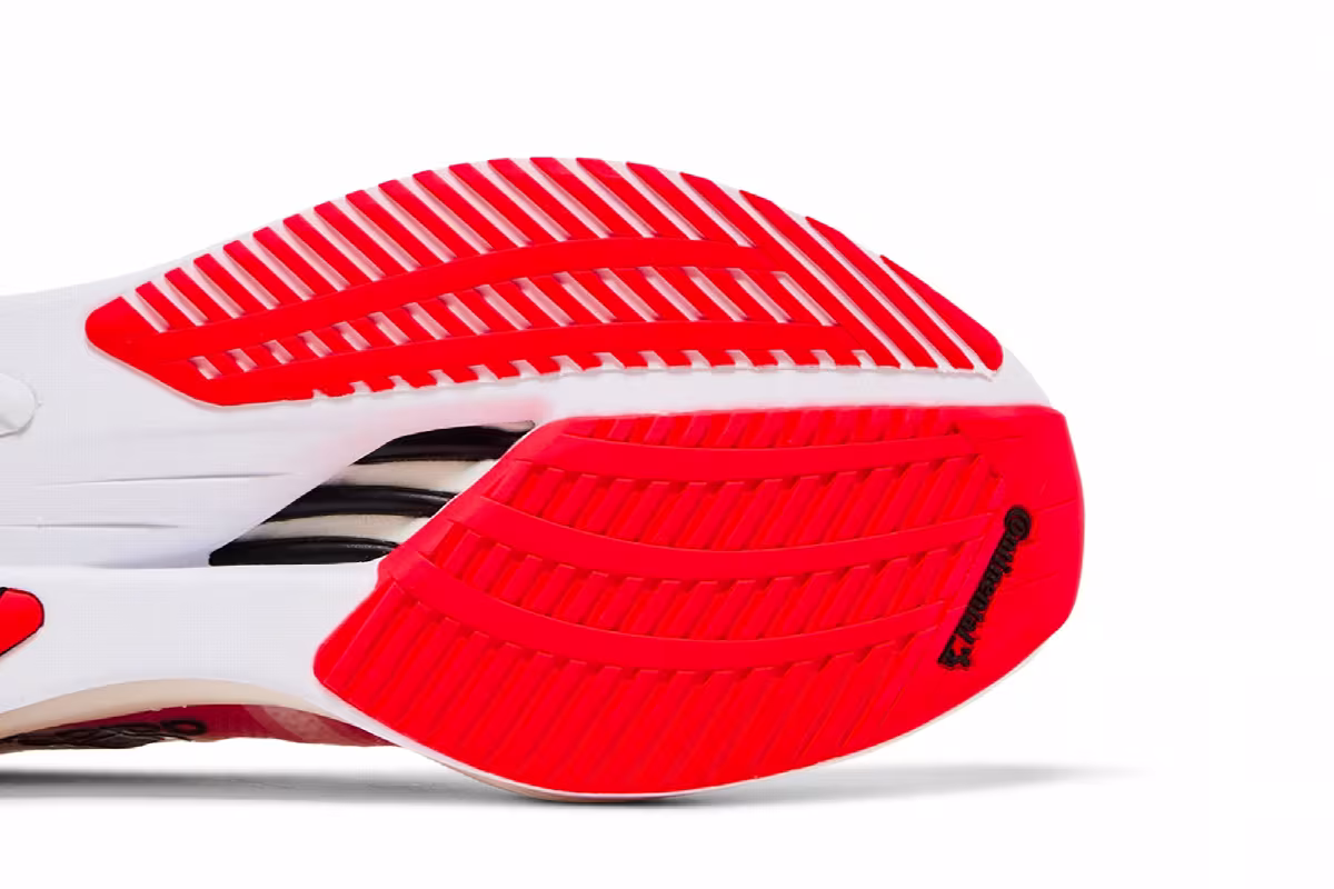 adidas Women's Adizero Boston 10 White Solar Red, view 6