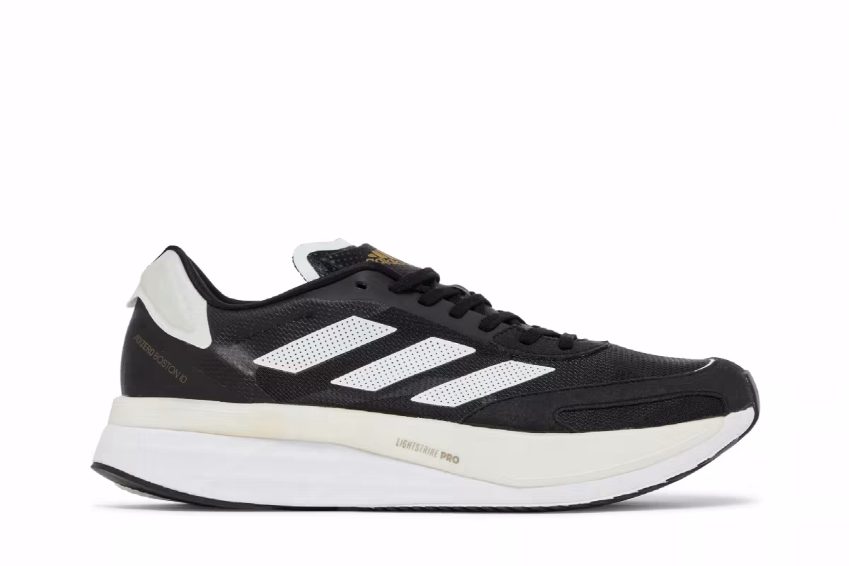 adidas Adizero Boston 10 Black White, view 2