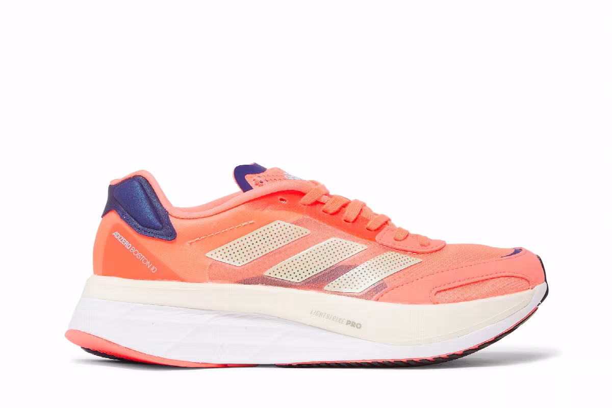 Adidas Women's Adizero Boston 10 Turbo Sandy Beige Metallic, view 2