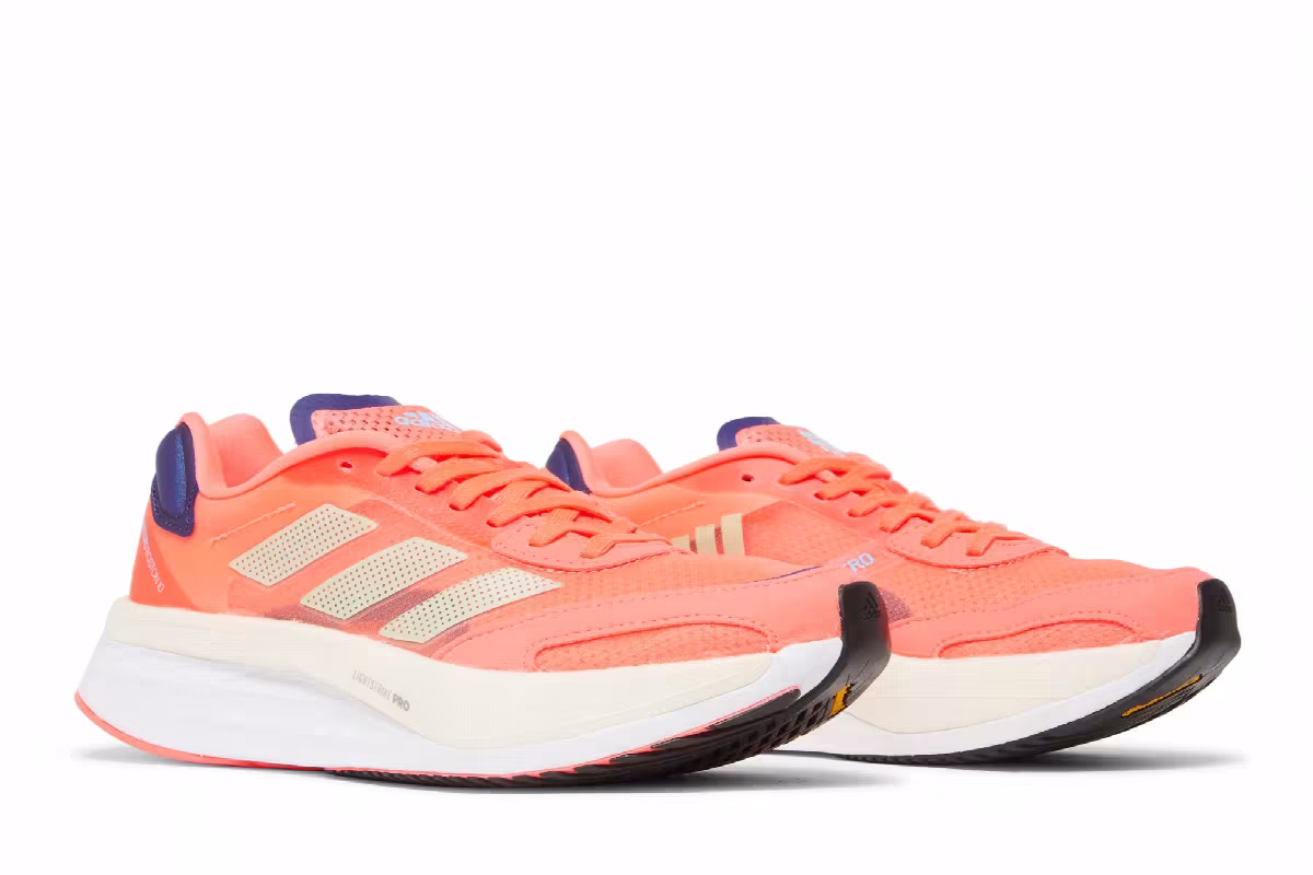 Adidas Women's Adizero Boston 10 Turbo Sandy Beige Metallic, view 9