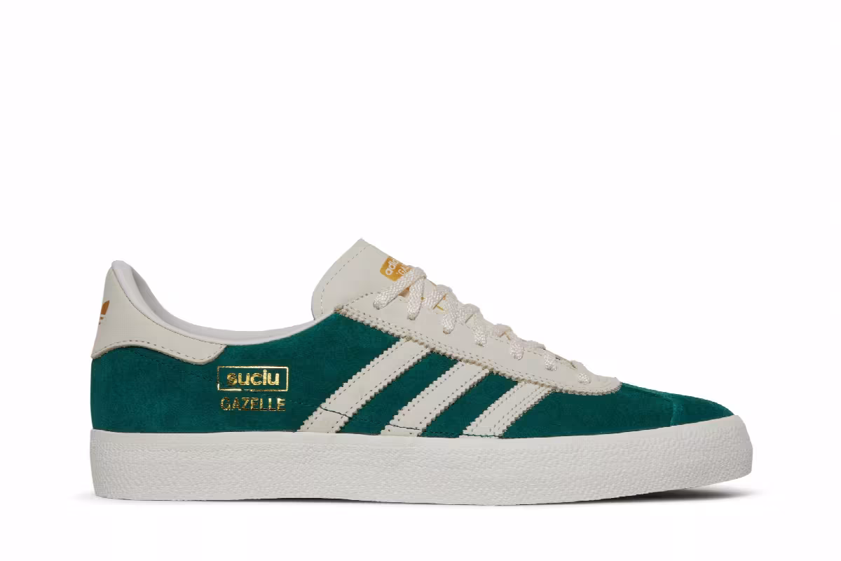 Mark Suciu x adidas Gazelle ADV Collegiate Green, view 2