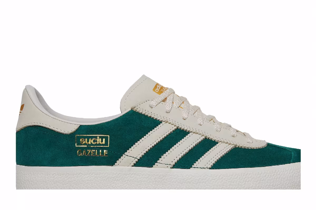 Mark Suciu x adidas Gazelle ADV Collegiate Green, view 3