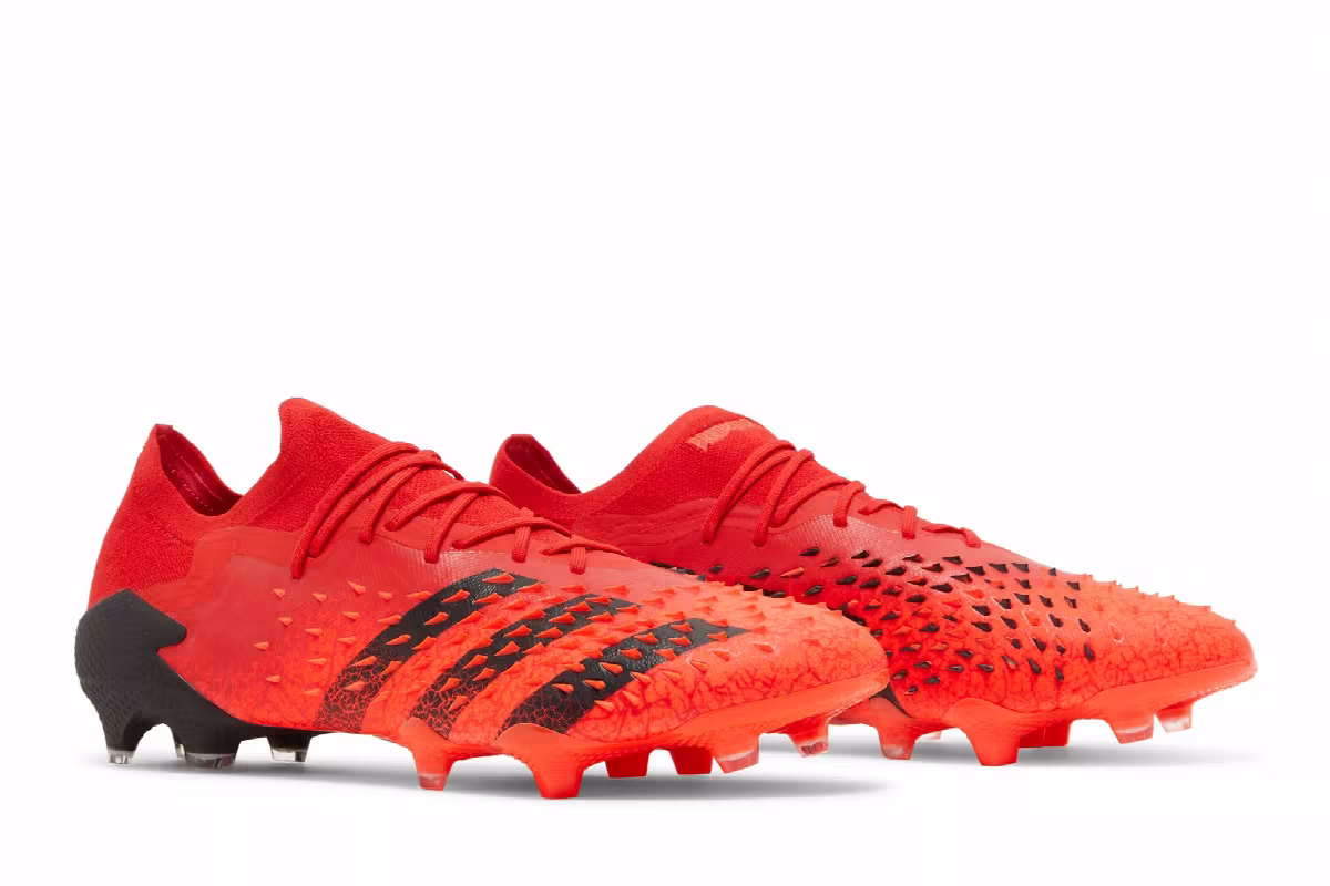 Adidas Predator Freak.1 Low FG Demonskin - Solar Red, view 9