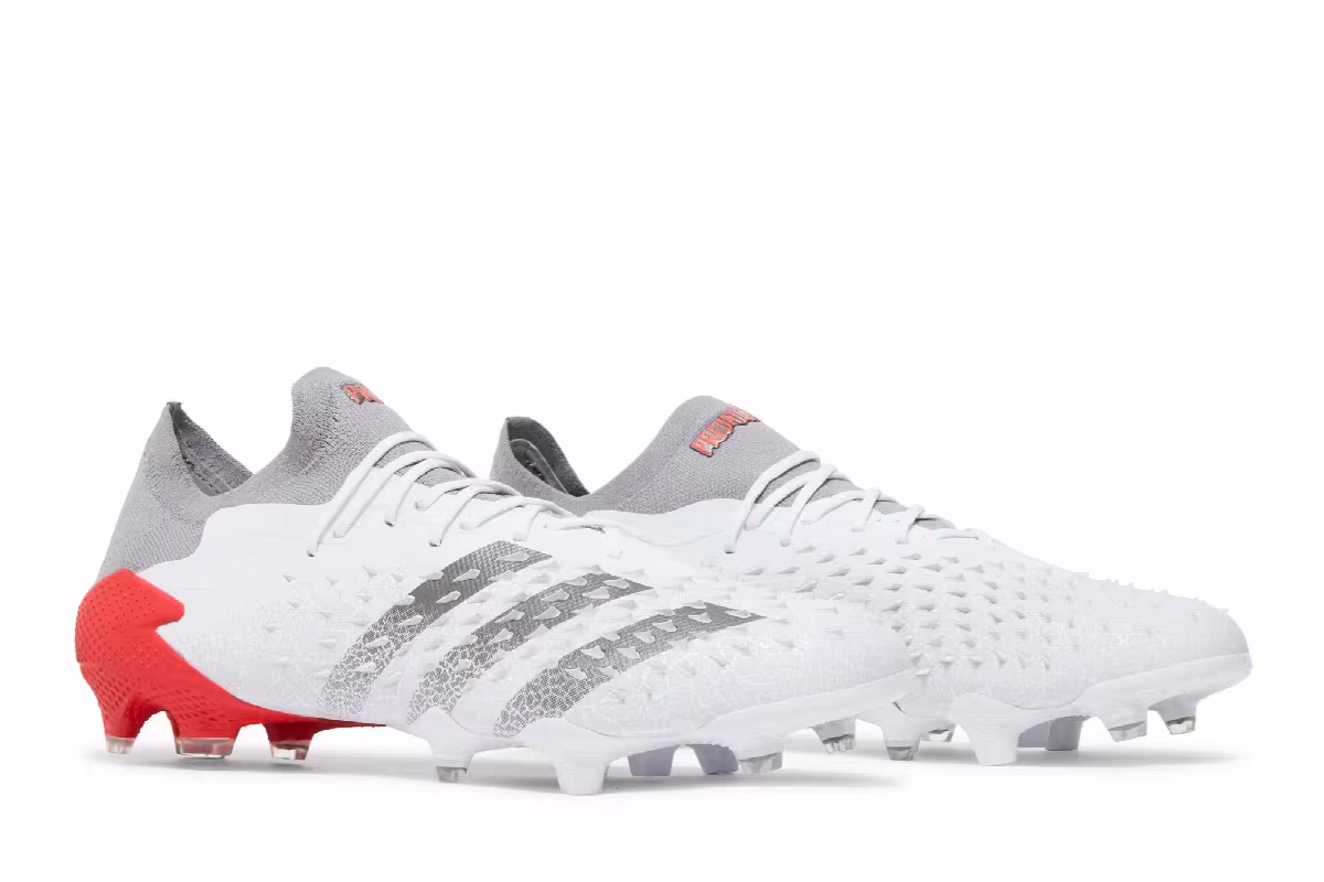 Adidas Predator Freak.1 Low FG White Solar Red, view 9