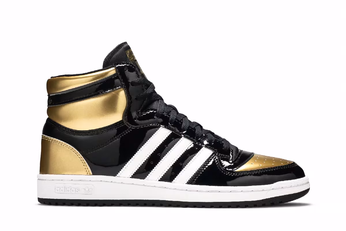 adidas Top Ten RB Black Gold Patent, view 2