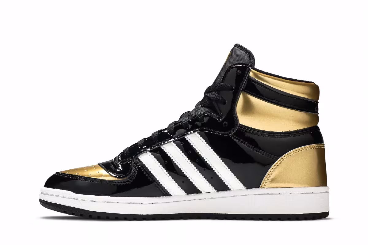 adidas Top Ten RB Black Gold Patent, view 4