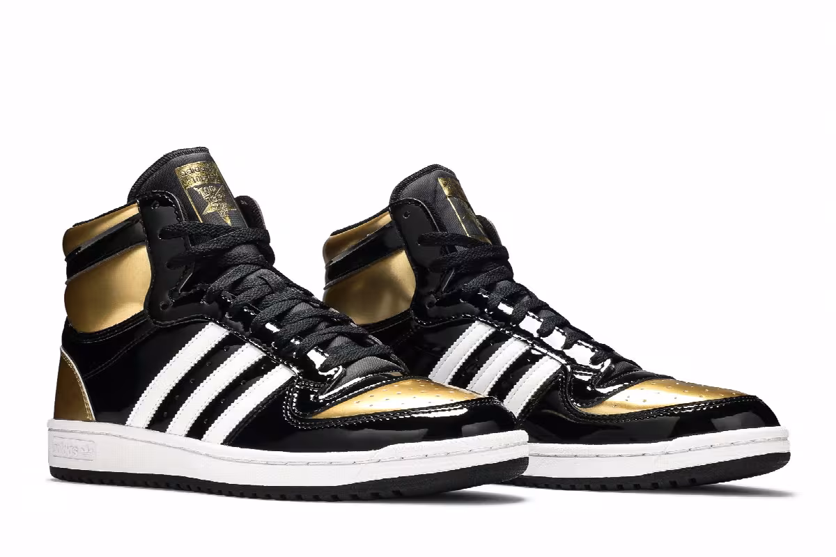 adidas Top Ten RB Black Gold Patent, view 9